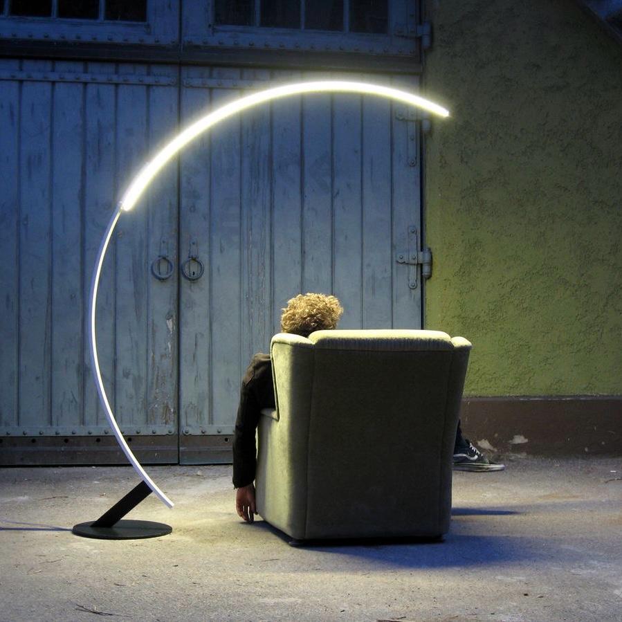 Infinity Curve: Modern RGBW LED Floor Lamp