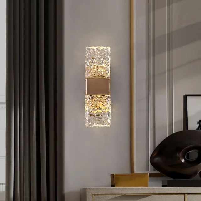 Luxury Modern LED Crystal Wall Light: Elevate Your Space with Transparent Elegance and Radiant Illumination