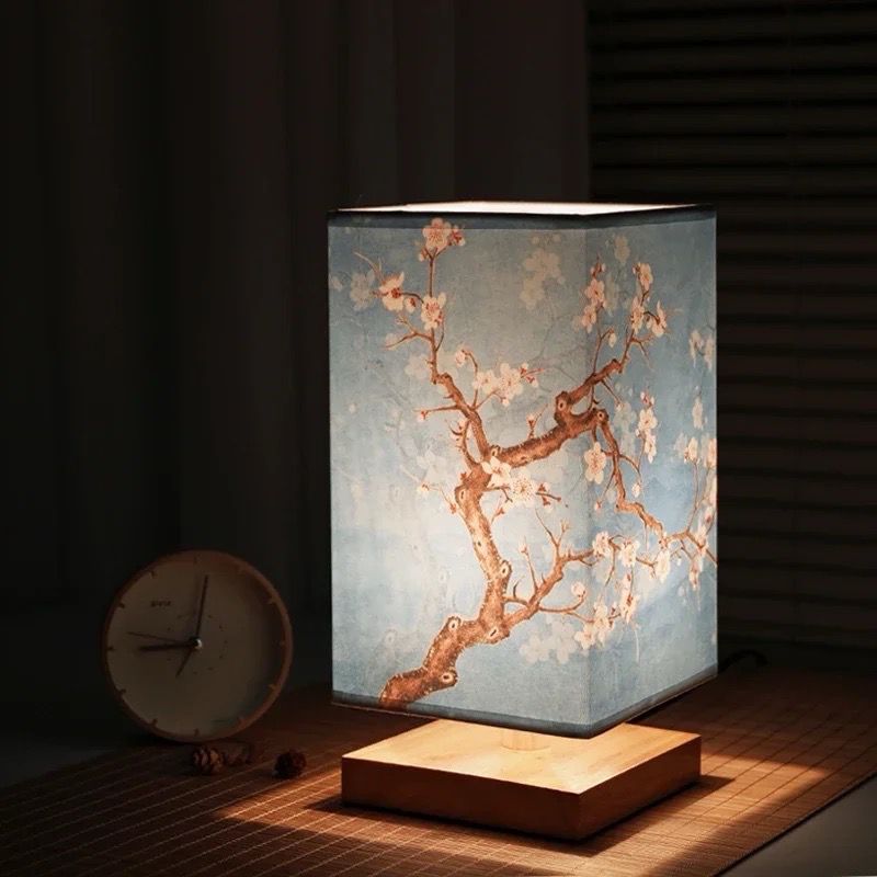 Vintage-Inspired Wooden Table Lamp with Chinese Landscape Art – Elevate Your Space with Timeless Elegance