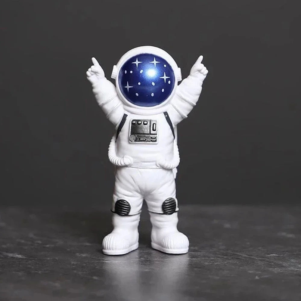 Galactic Explorer Astronaut Figurine Set – 4-Piece Cosmic Decor for Home and Office