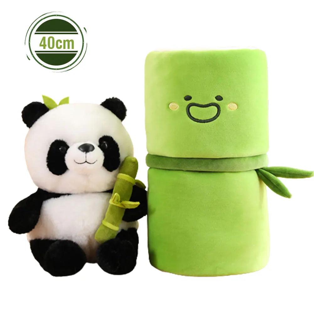 Reversible Bamboo Panda Plush Toy – Adorable Stuffed Animal for Kids & Decor