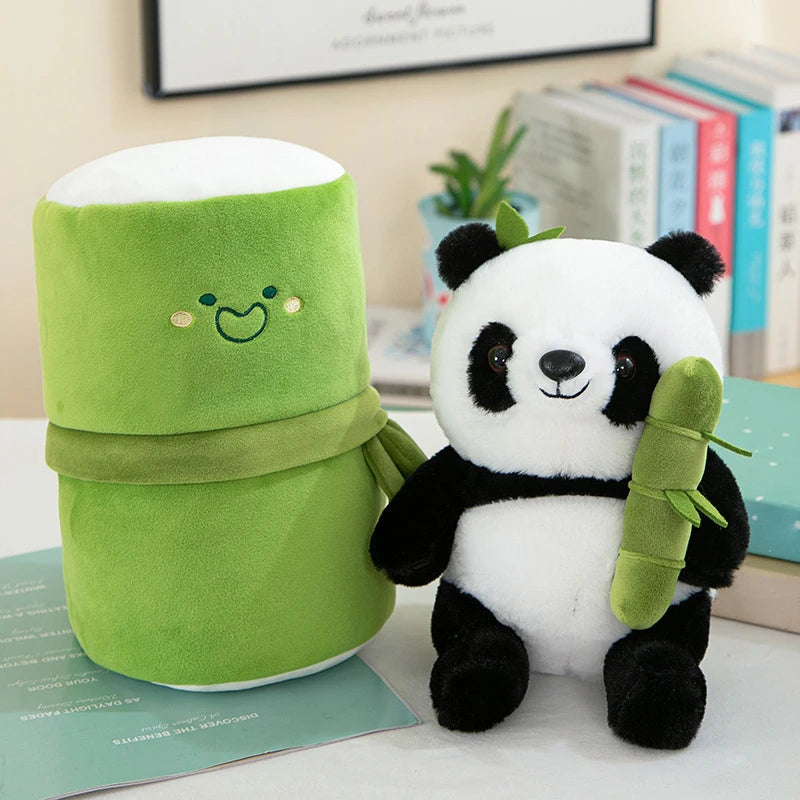 Reversible Bamboo Panda Plush Toy – Adorable Stuffed Animal for Kids & Decor