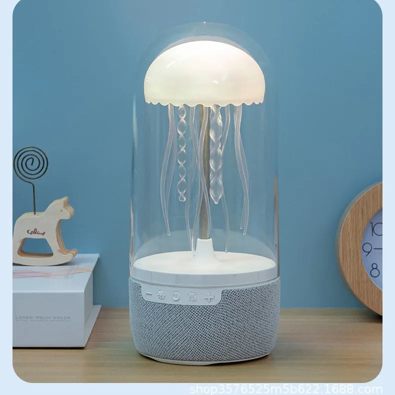 Jellyfish Cartoon Night Light RGB with Voice Control, Type-C LED Bedside Lamp & Upgraded Bluetooth Humidifier