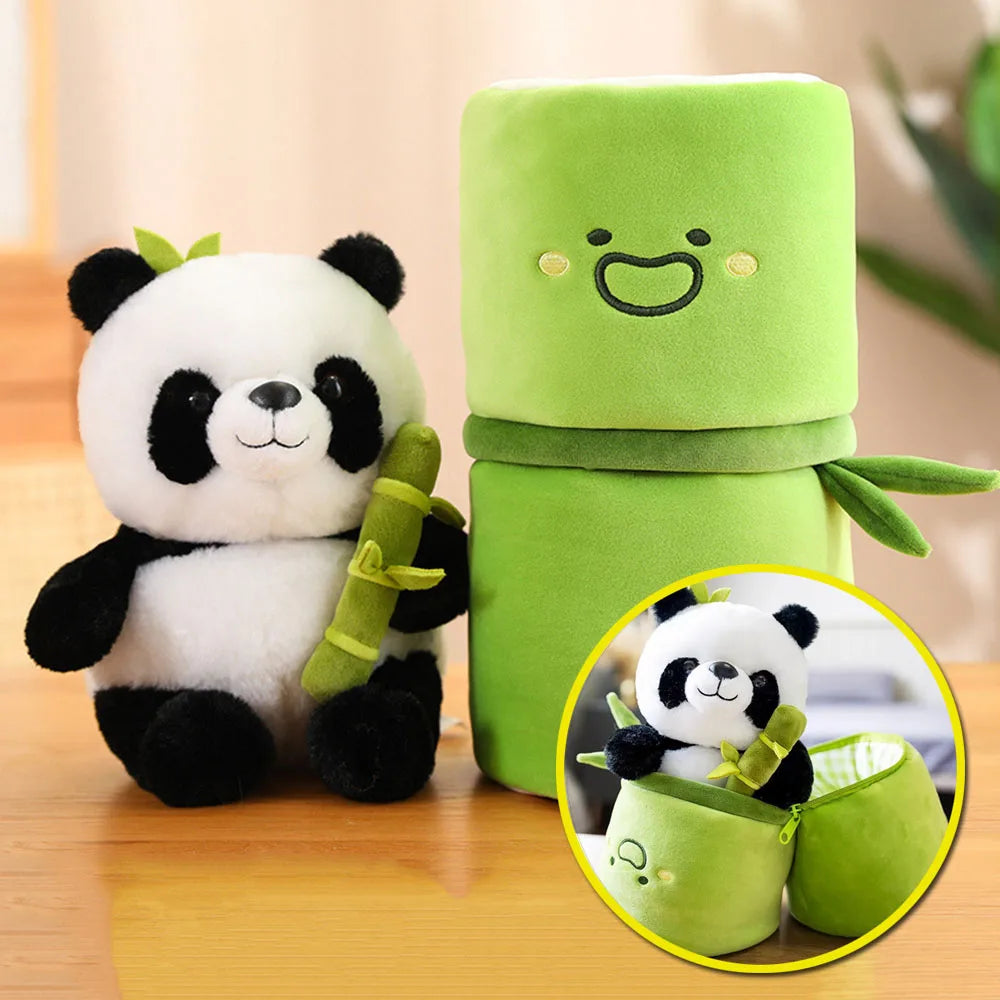 Reversible Bamboo Panda Plush Toy – Adorable Stuffed Animal for Kids & Decor