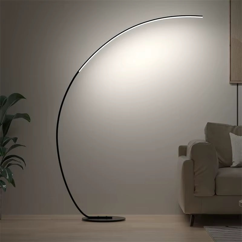 Sleek Nordic LED Corner Floor Lamp – Modern Minimalist Lighting for Home Décor