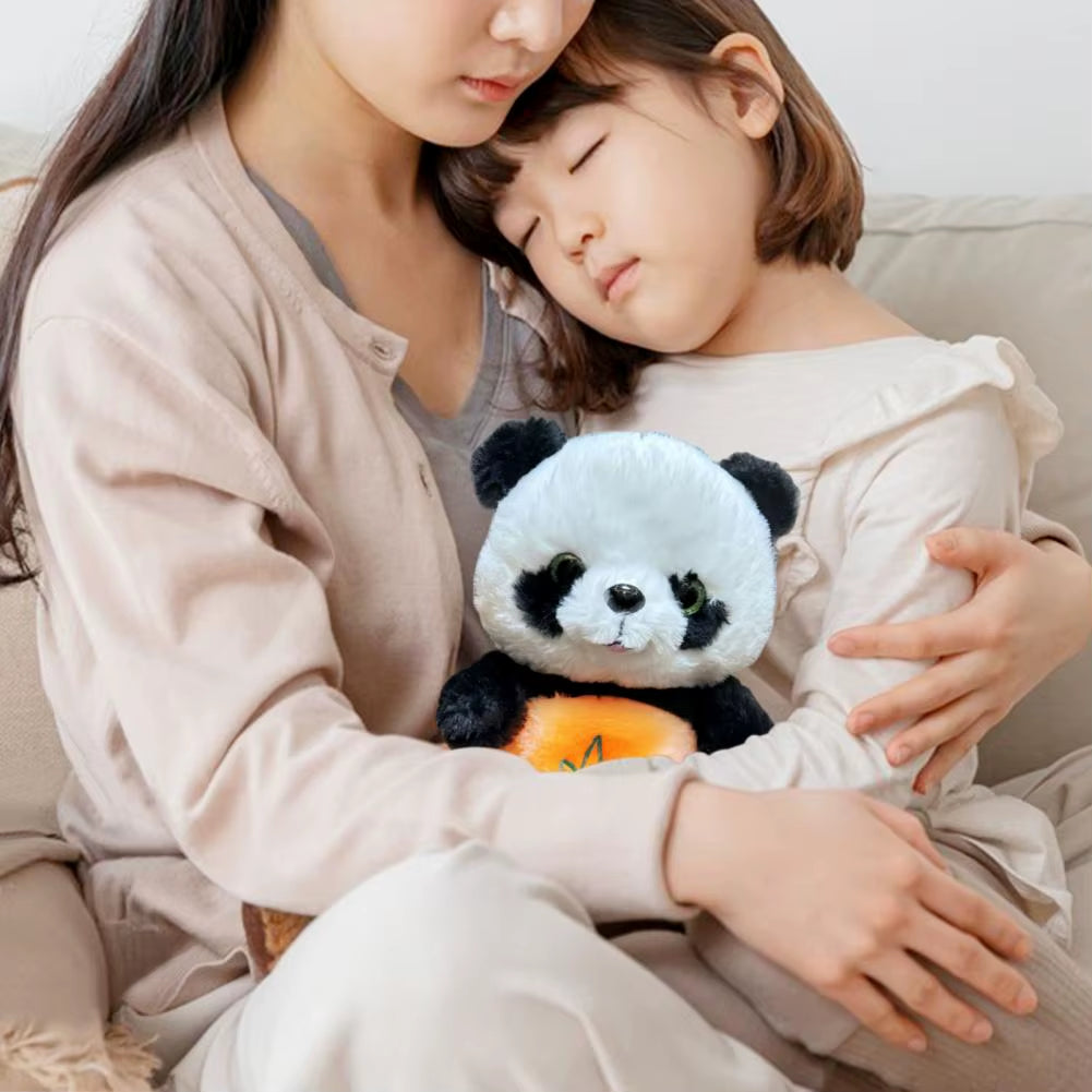 Interactive Panda Plush Toy – Soothing Sleep Companion with Sound, Lights, and Rhythmic Breathing