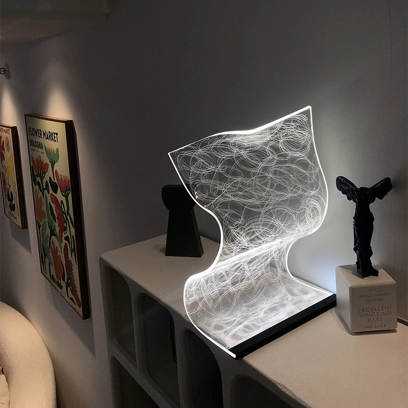 Touch-Control LED Table Lamp - Stepless Dimming, USB Charging, Nordic Design