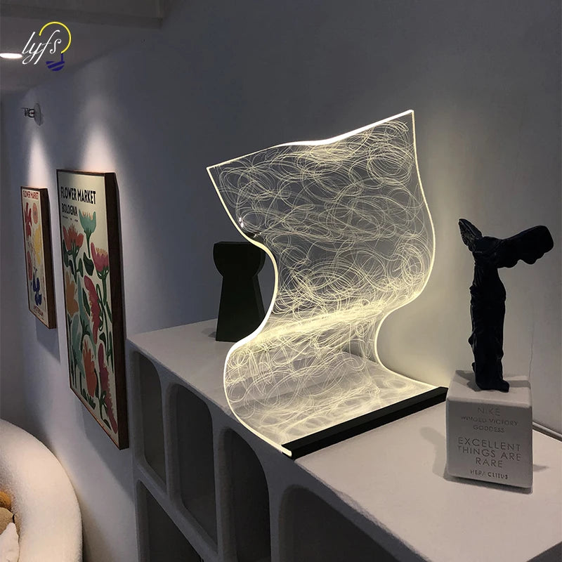 Touch-Control LED Table Lamp - Stepless Dimming, USB Charging, Nordic Design