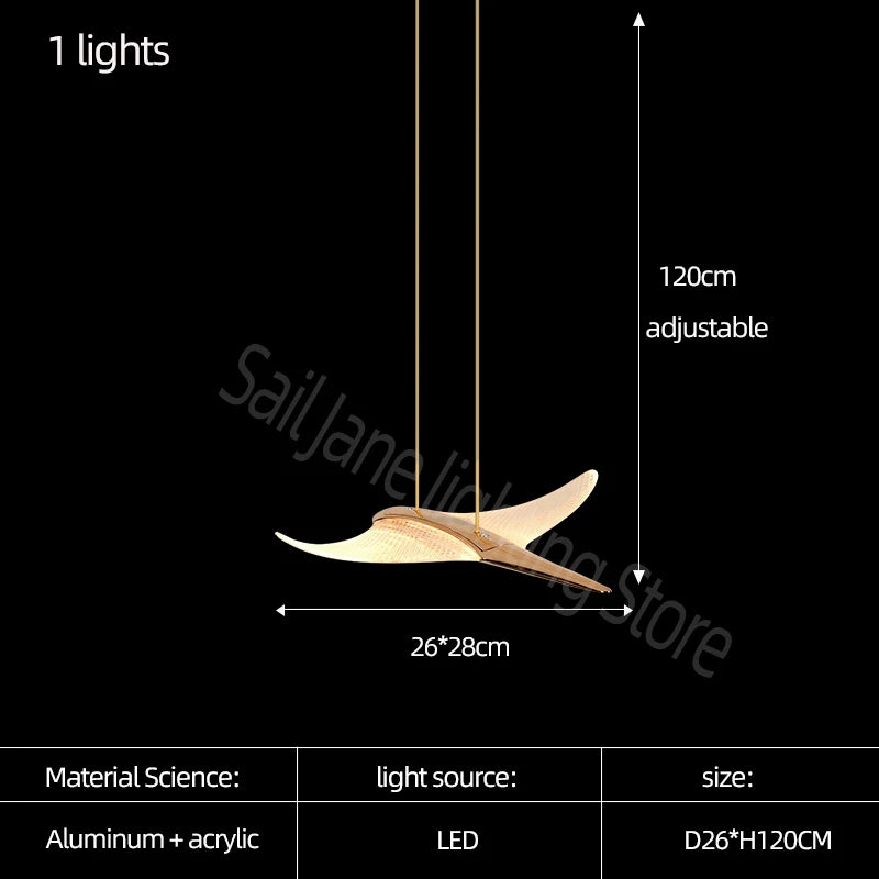 Seagull Modern Chandelier Led Duplex Attic Lamp Stair Chandelier Living Room Hall Stairwell Lamp Nordic Restaurant Chandelier